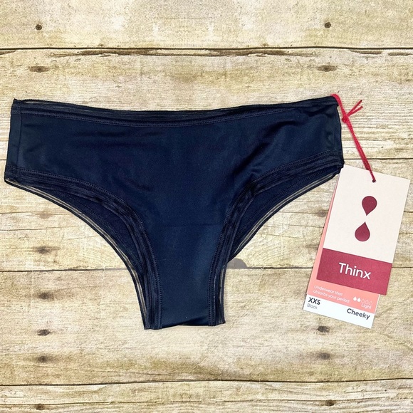NWT Thinx Cheeky Black Period Underwear Light Absorbency - Picture 3 of 8